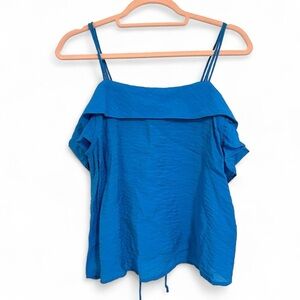 Maeve by Anthropologie "Mandalay" Cold-Shoulder Blouse Size Small